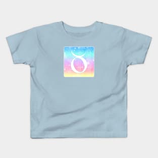 Taurus Horoscope Zodiac Unicorn Sparkle Square Monogram Kids T-Shirt